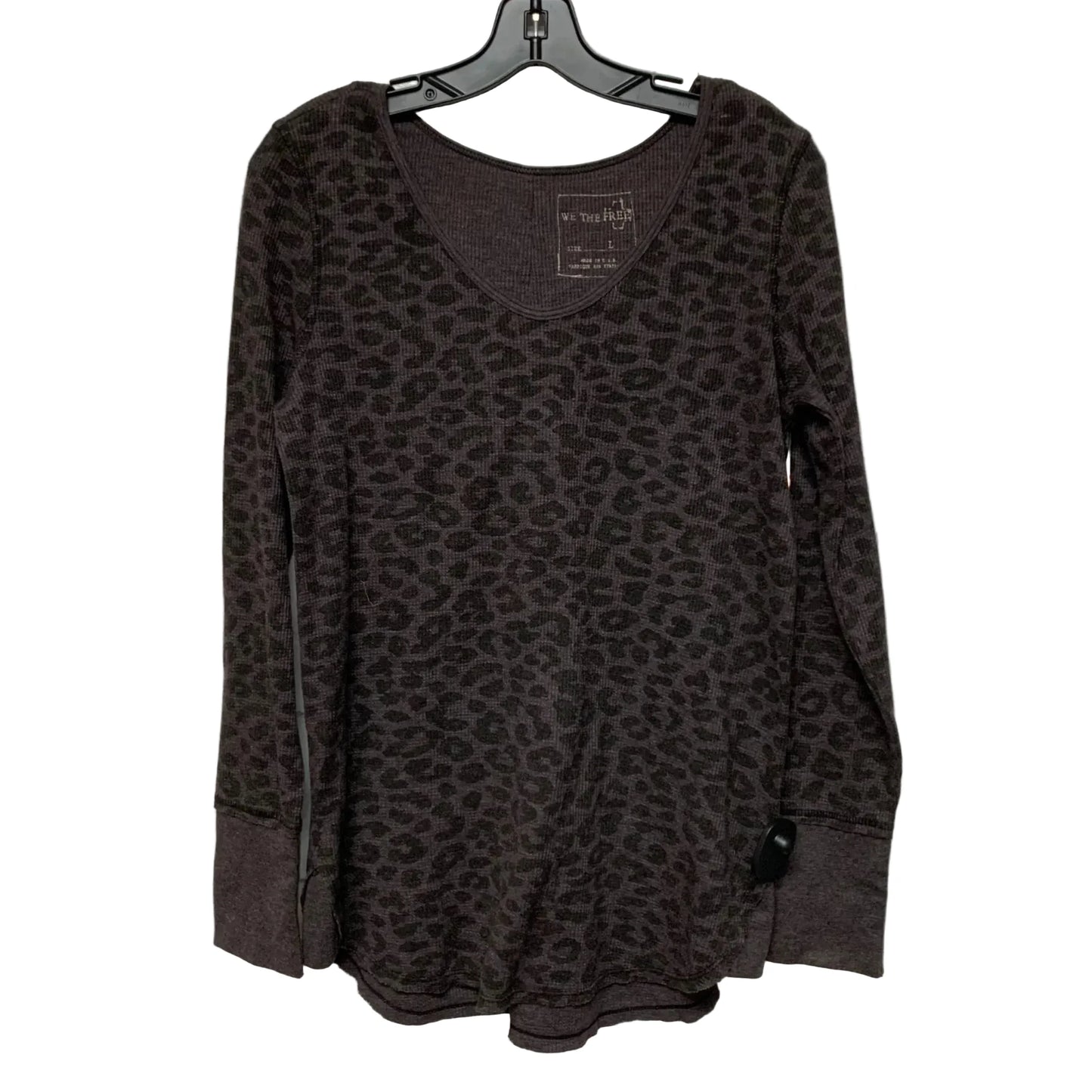 Top Long Sleeve By We The Free In Animal Print, Size: L