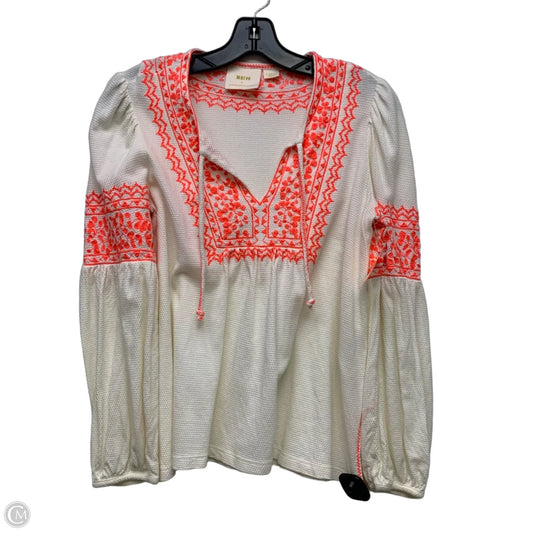 Top Long Sleeve By Maeve In White, Size: Xs