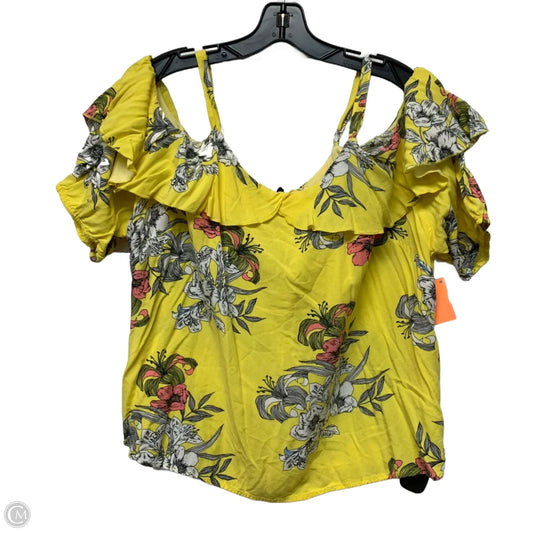 Top Sleeveless By Unique Spectrum In Yellow, Size: 3x