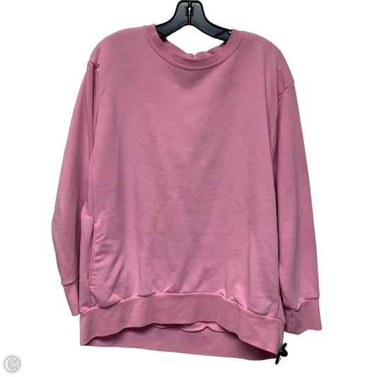Athletic Sweatshirt Crewneck By Nike Apparel In Pink, Size: M