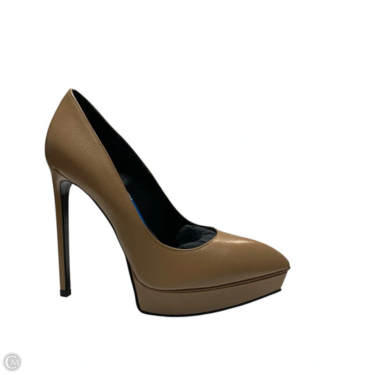 Shoes Luxury Designer By Yves Saint Laurent In Tan, Size: 6.5