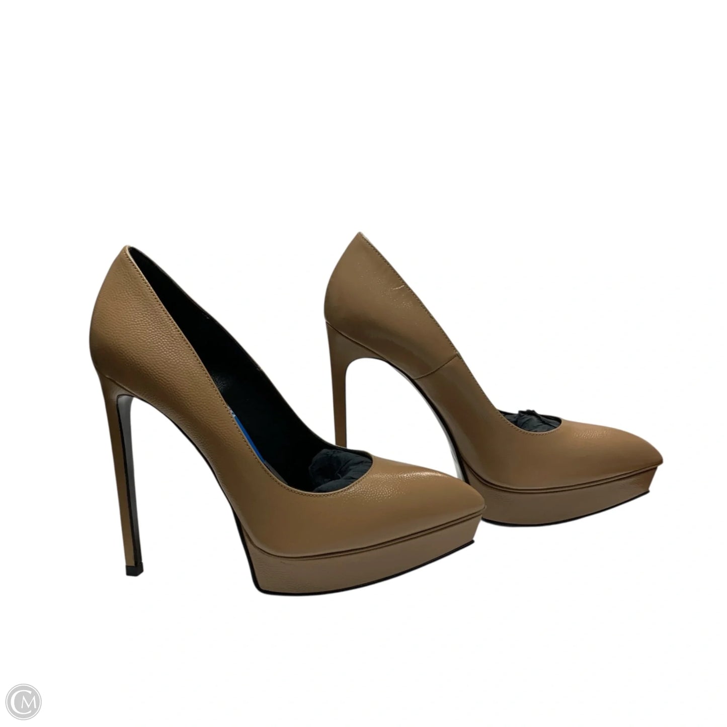Shoes Luxury Designer By Yves Saint Laurent In Tan, Size: 6.5