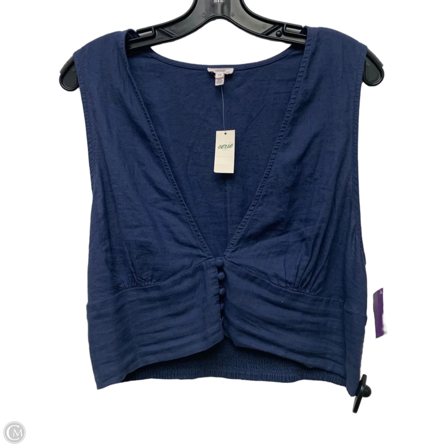 Top Sleeveless By Aerie In Blue, Size: L
