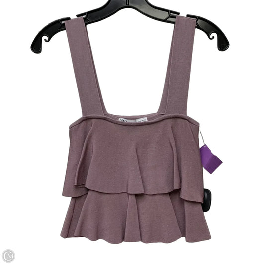 Top Sleeveless By Zara In Purple, Size: S