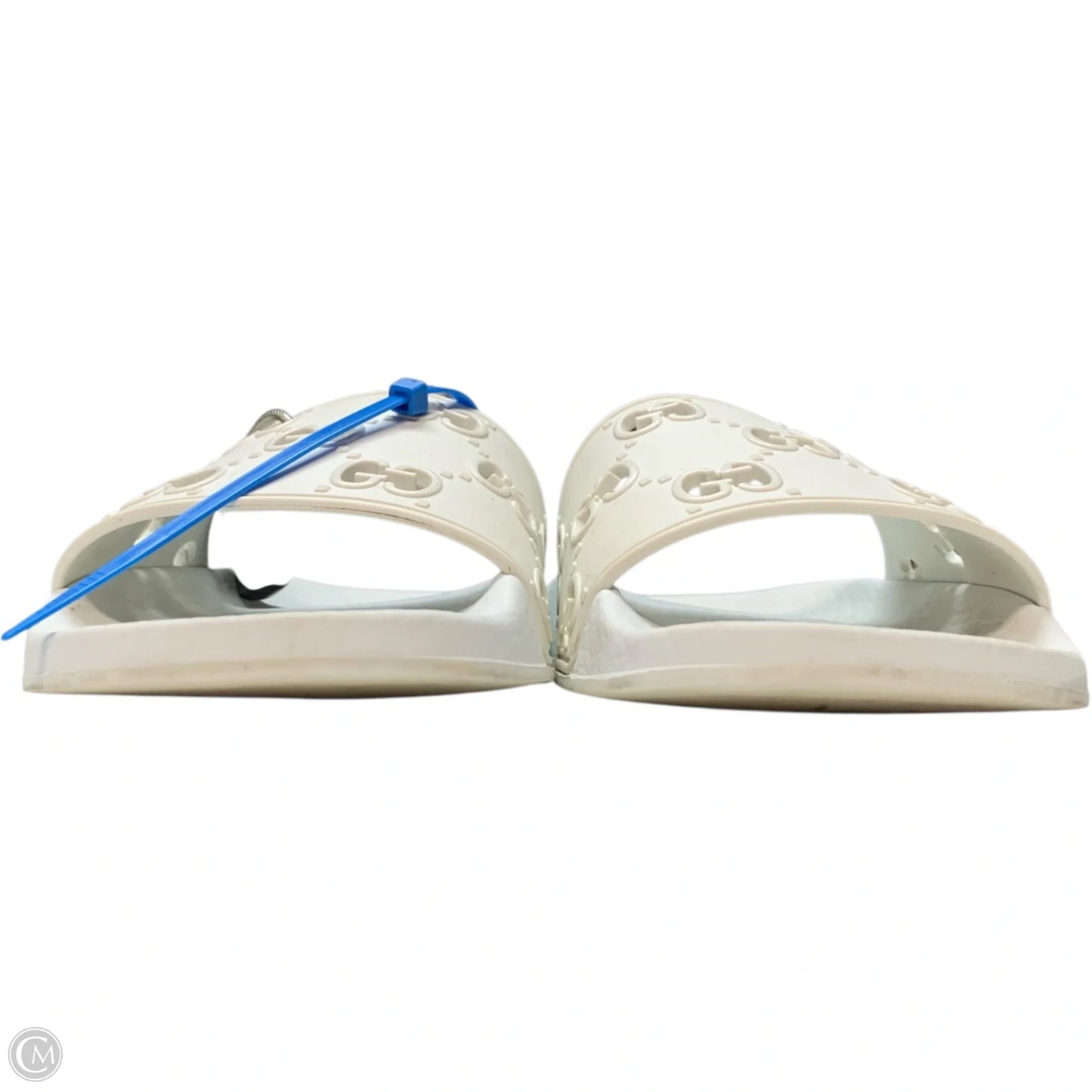 Sandals Luxury Designer By Gucci In White, Size: 9