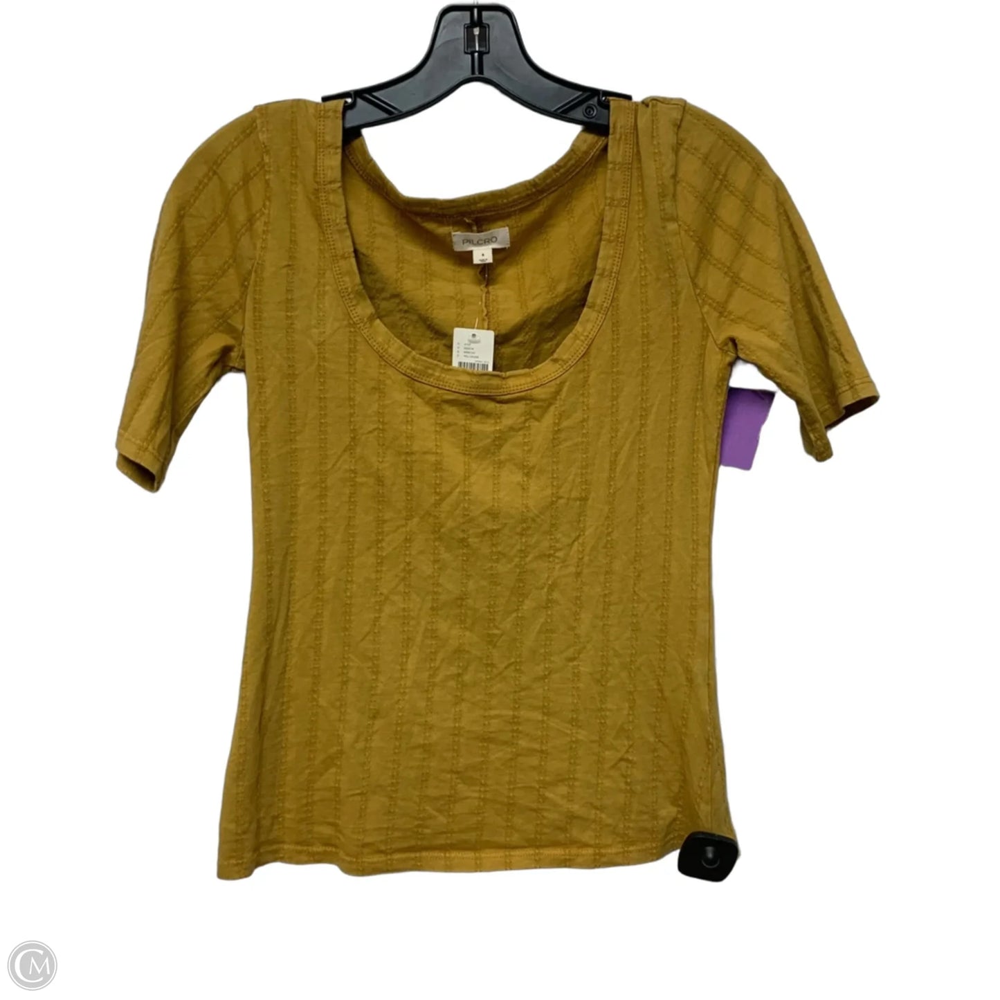 Top Short Sleeve By Pilcro In Yellow, Size: S