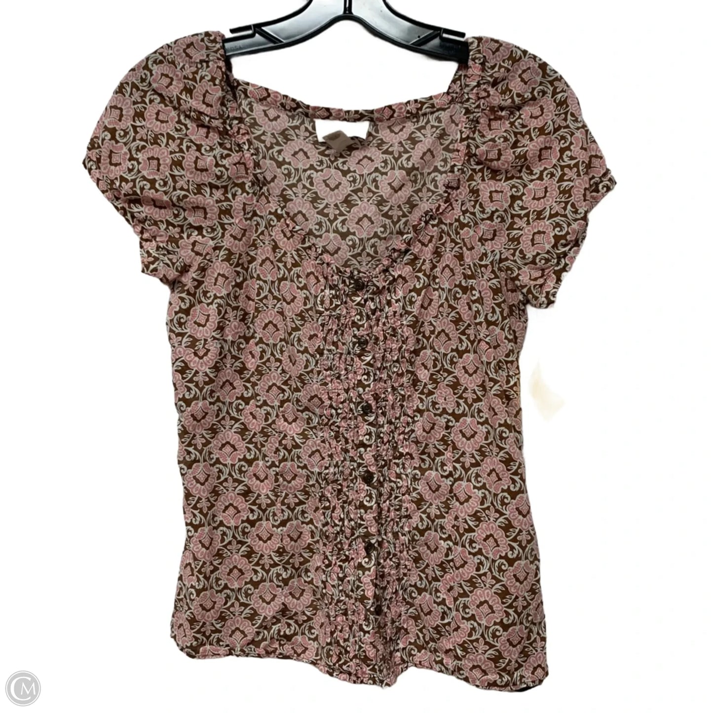Top Short Sleeve By Loft In Pink, Size: S