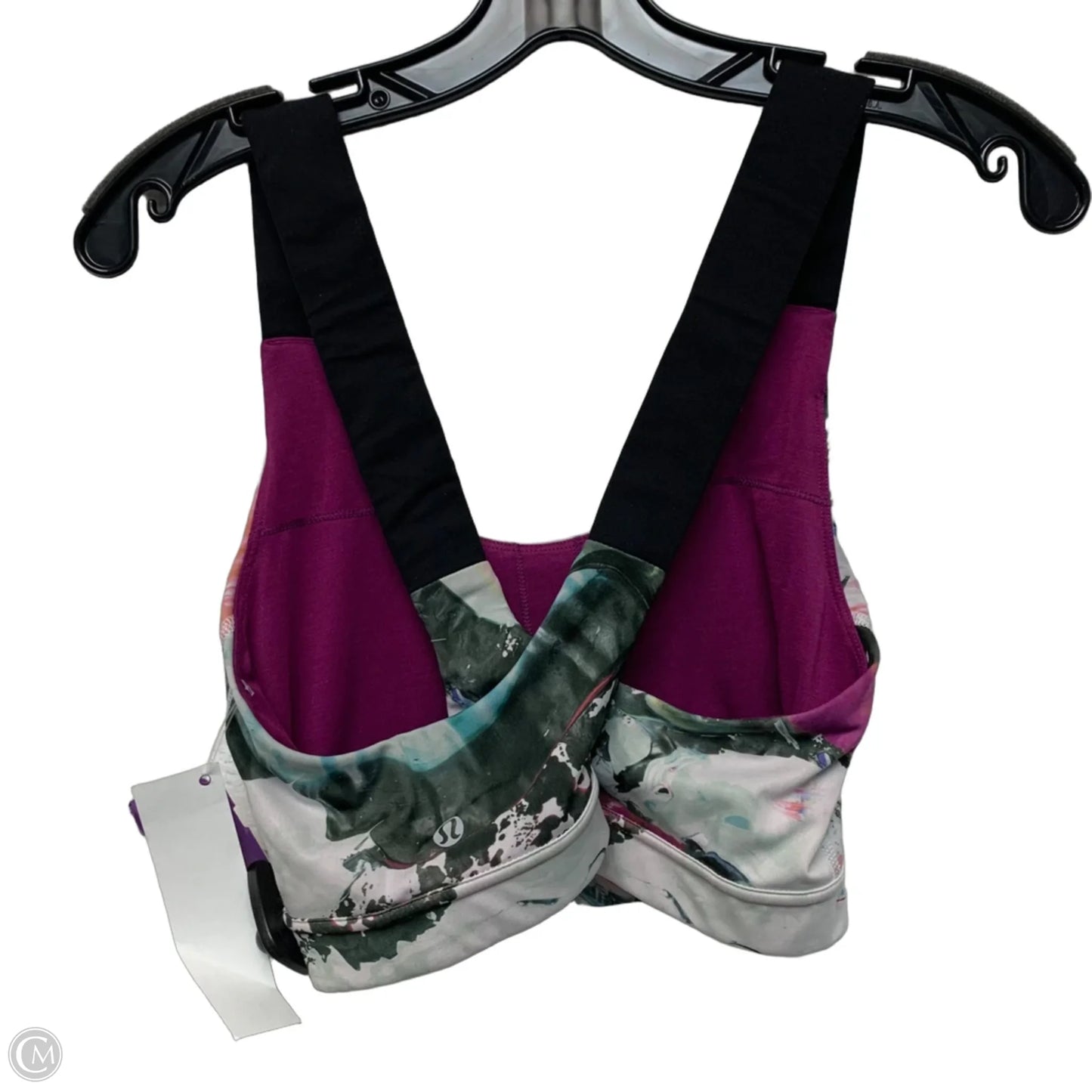 Athletic Bra By Lululemon In Purple & White, Size: L