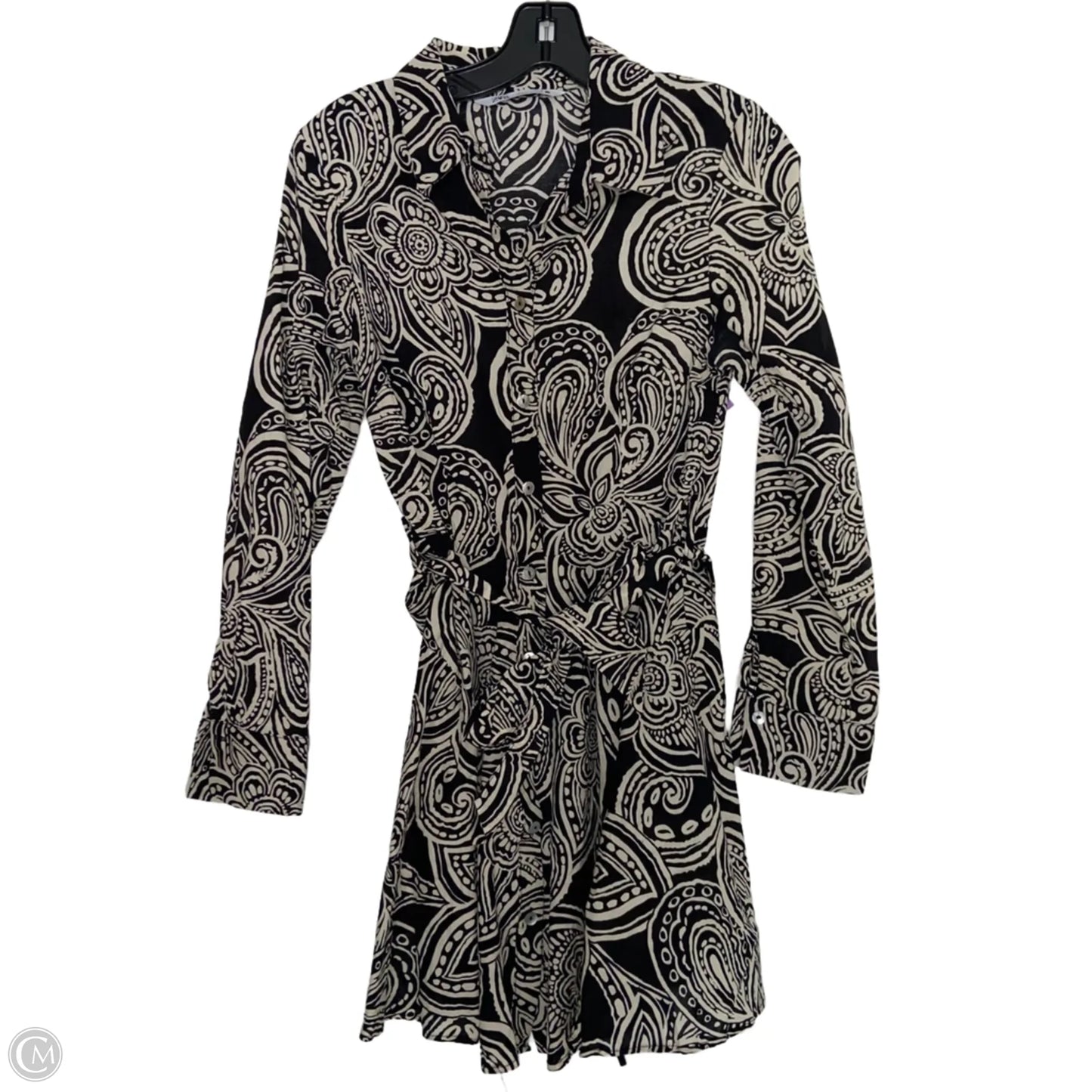 Dress Casual Short By Zara In Black & Cream, Size: S