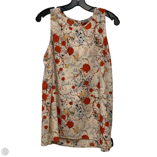 Top Sleeveless By Dalia In Orange & Yellow, Size: Xl