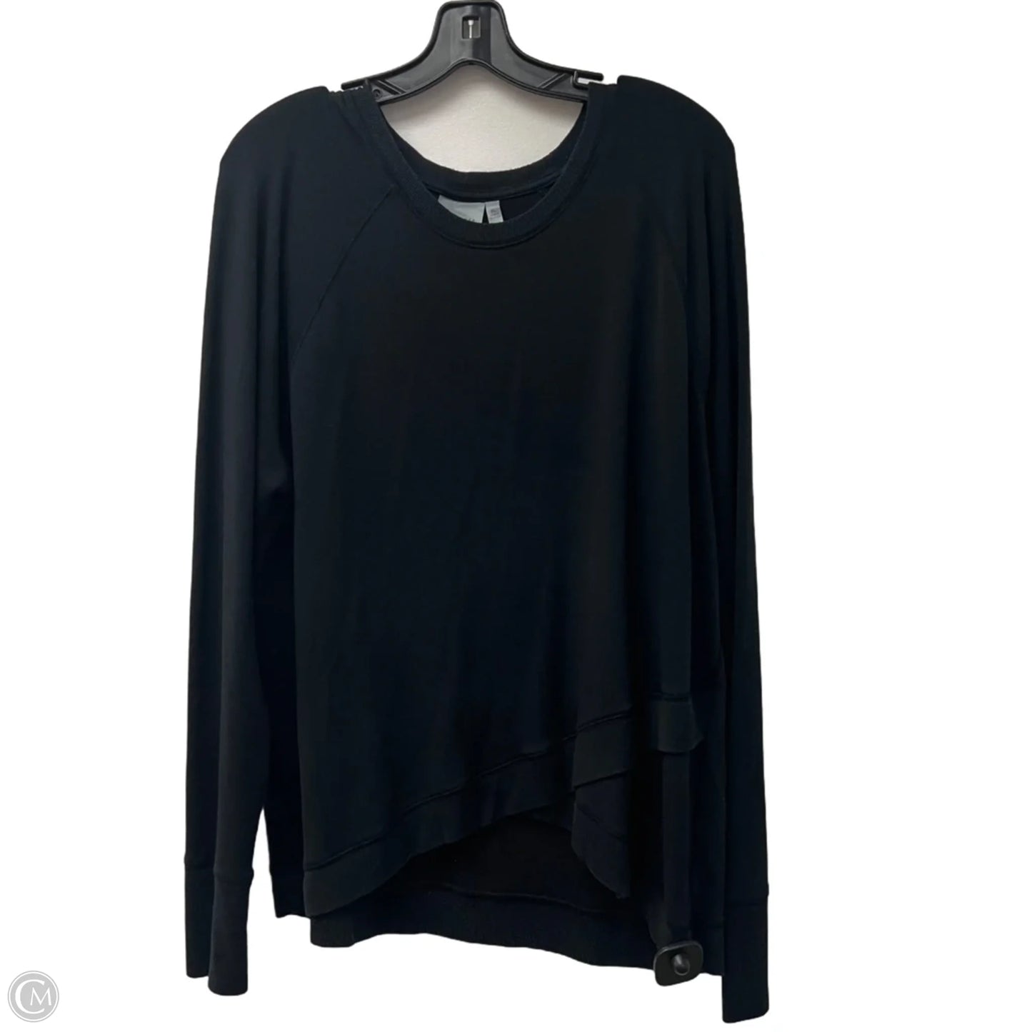 Athletic Top Long Sleeve Crewneck By Athleta In Black, Size: Xl