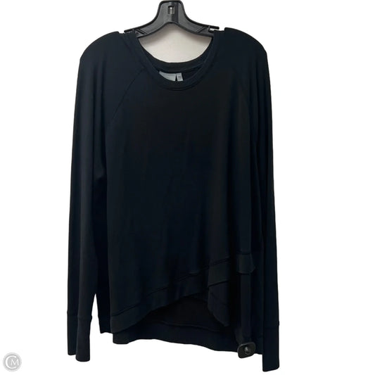 Athletic Top Long Sleeve Crewneck By Athleta In Black, Size: Xl