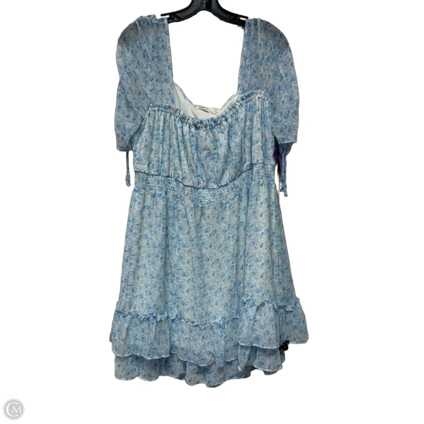 Dress Casual Short By Liberty Love In Blue & White, Size: 1x