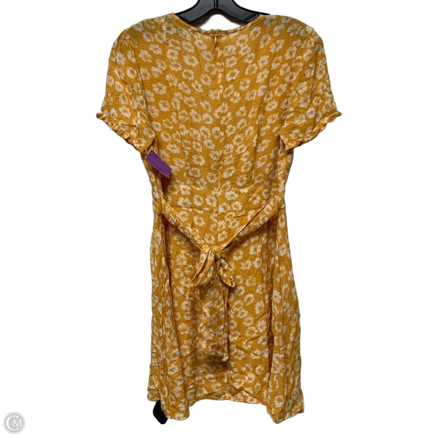 Dress Casual Short By Lulus In White & Yellow, Size: M