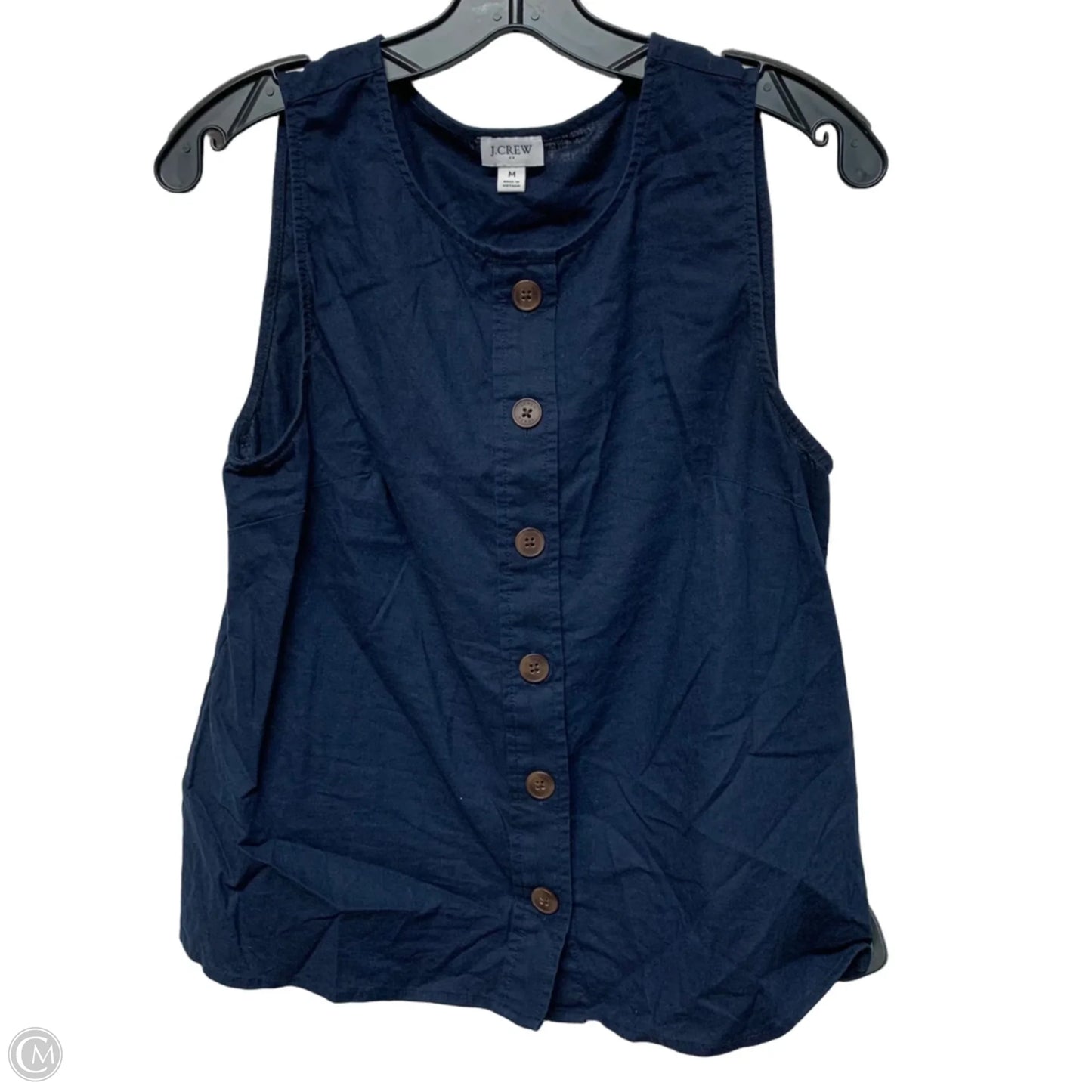 Top Sleeveless By J. Crew In Navy, Size: M