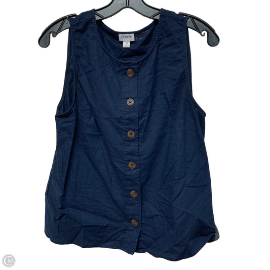 Top Sleeveless By J. Crew In Navy, Size: M