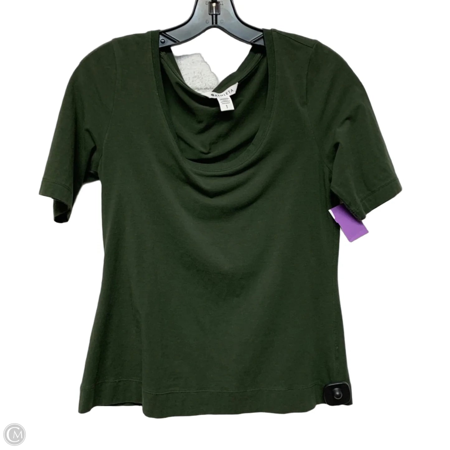 Athletic Top Short Sleeve By Athleta In Green, Size: S