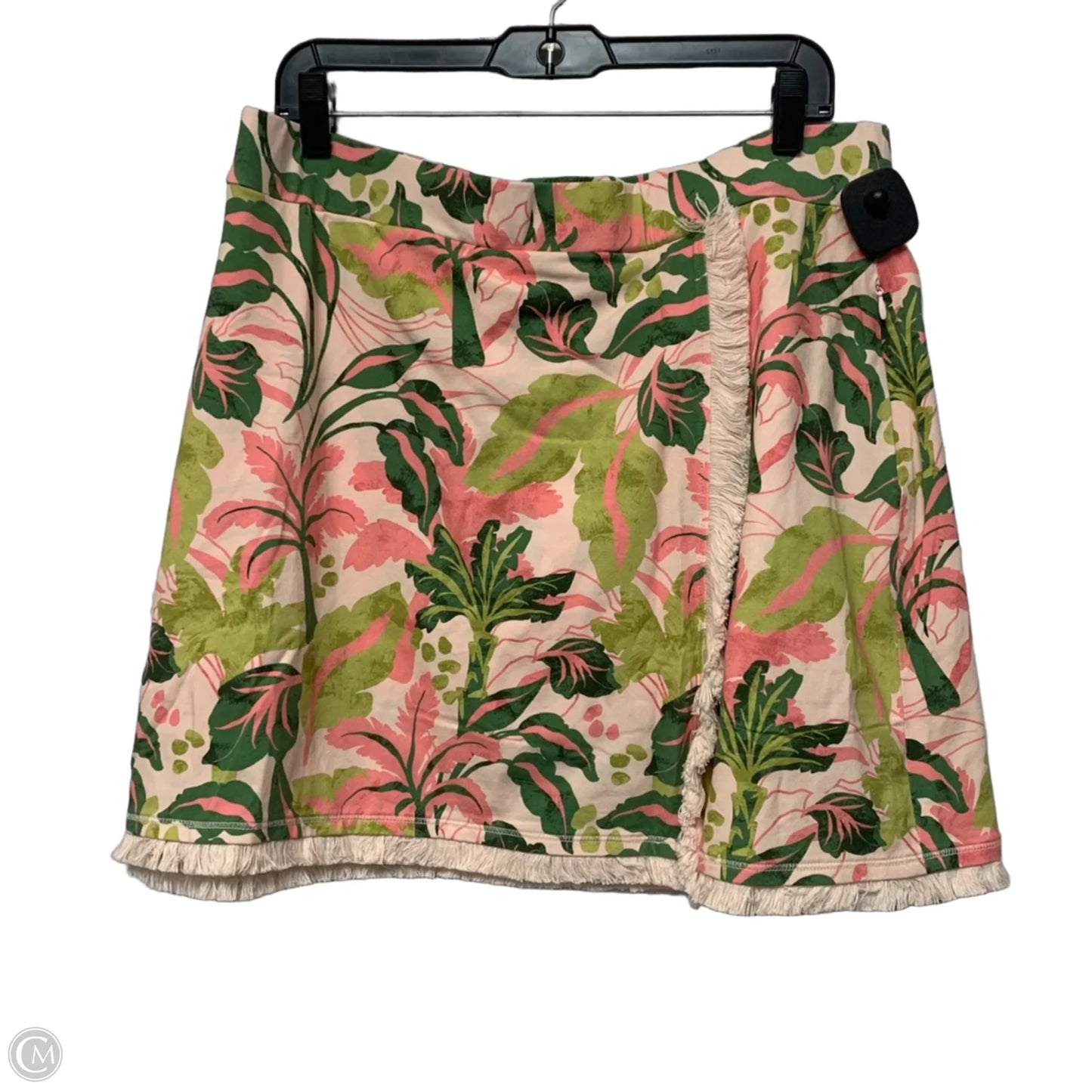 Skort Designer By Spartina In Green & Pink, Size: Xl