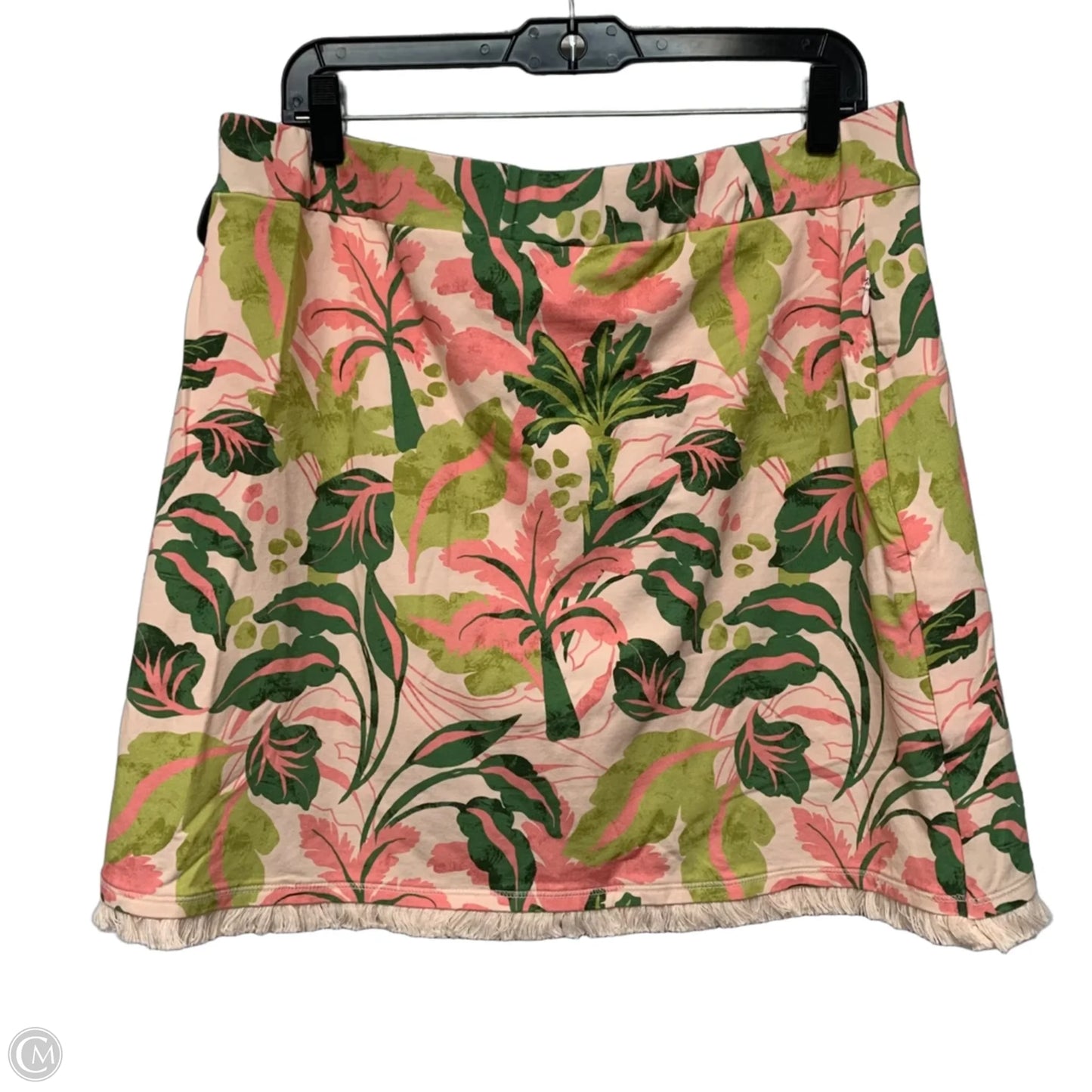 Skort Designer By Spartina In Green & Pink, Size: Xl