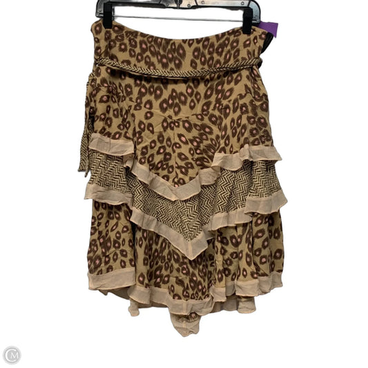 Skirt Mini & Short By Bianca Nygard In Brown & Pink, Size: L