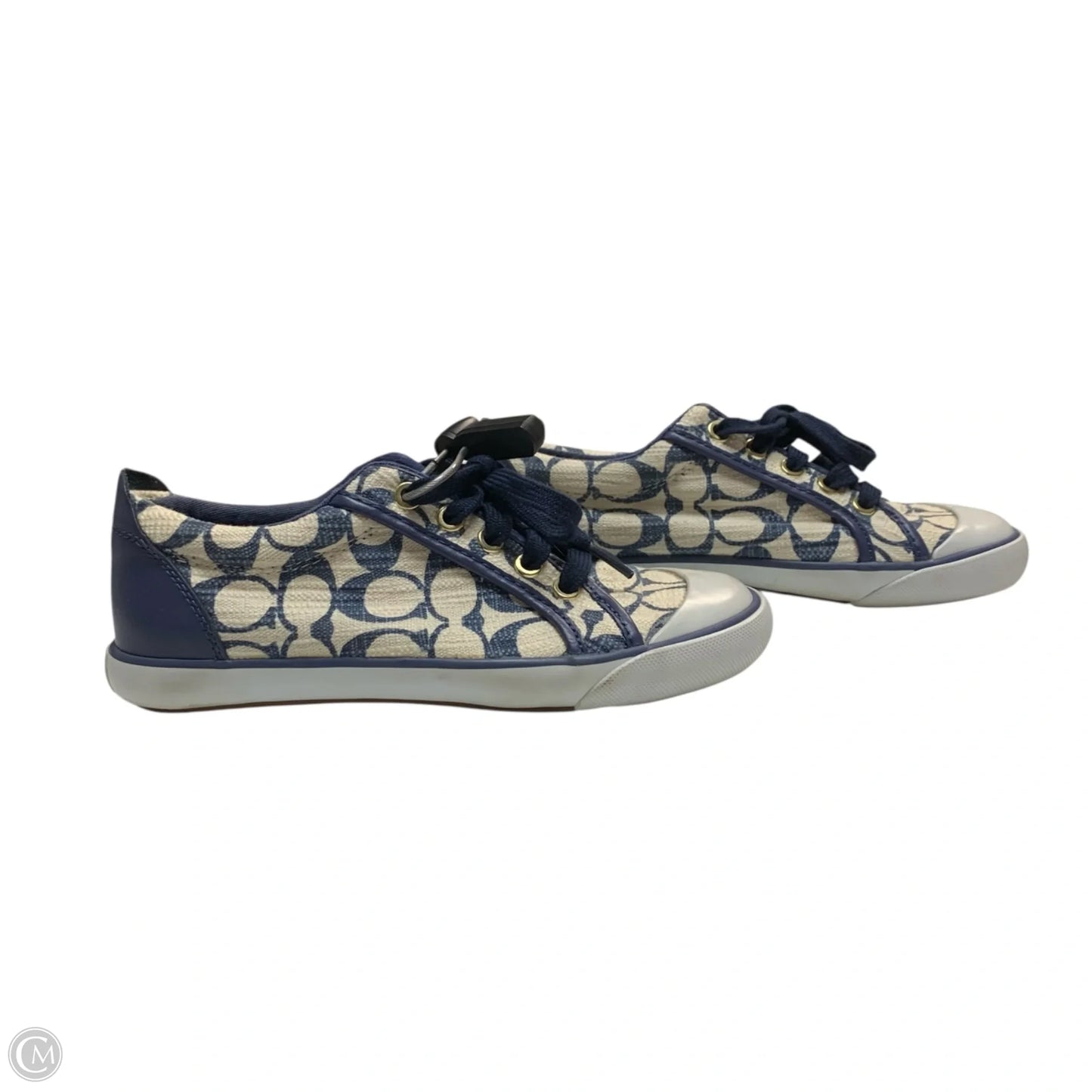 Shoes Designer By Coach In Blue & Cream, Size: 5.5