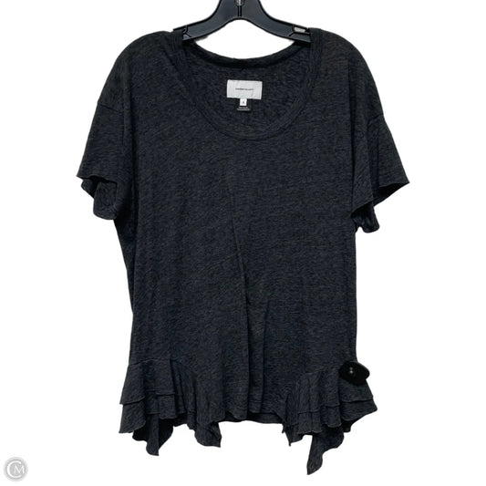 Top Short Sleeve By Current/elliott In Grey, Size: L