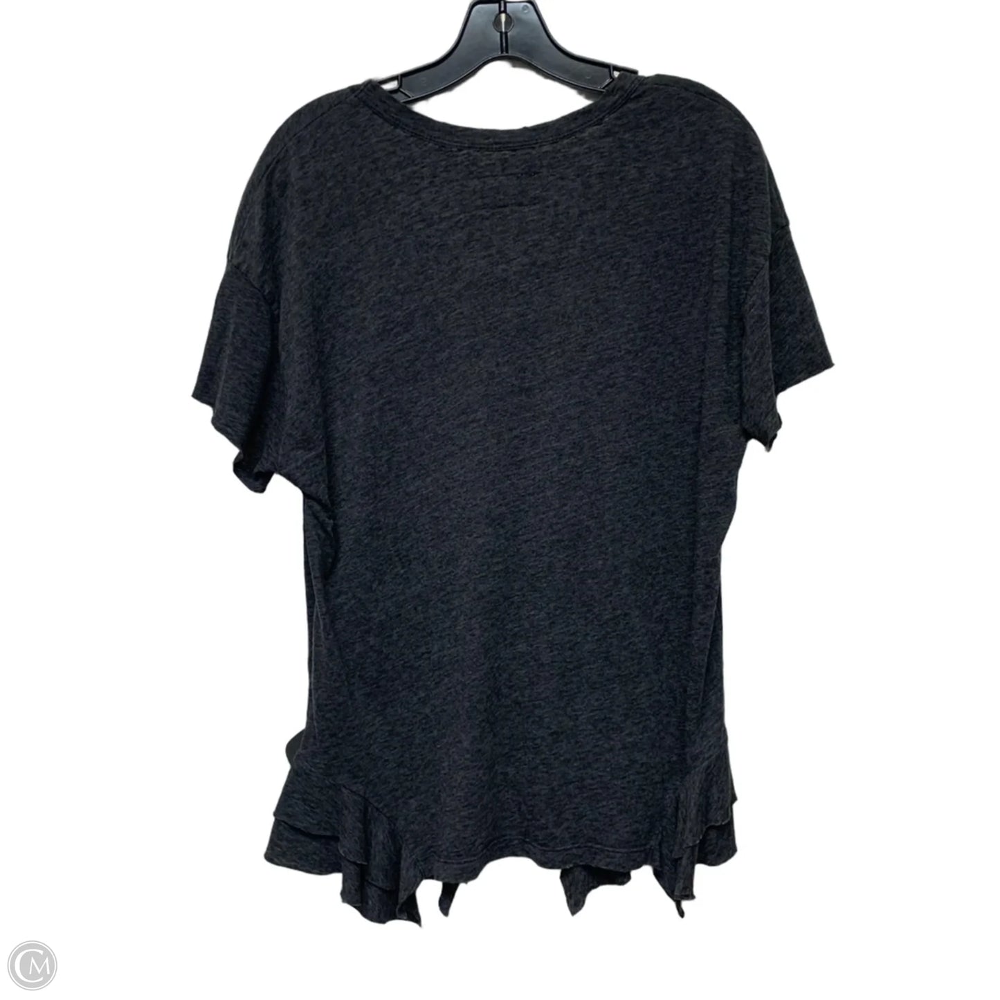Top Short Sleeve By Current/elliott In Grey, Size: L