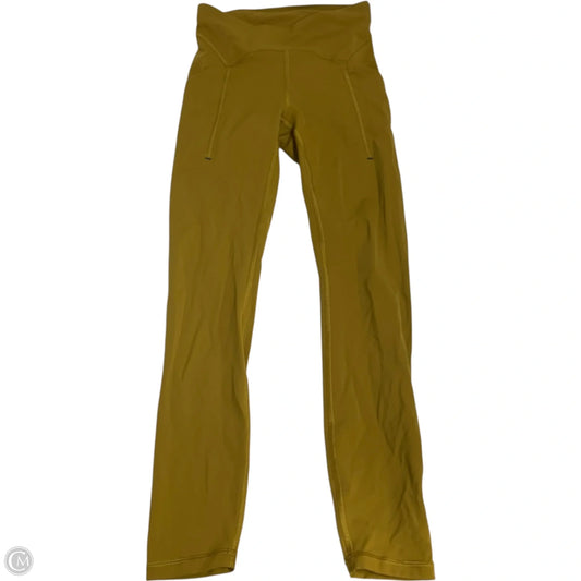 Athletic Leggings By Lululemon In Yellow, Size: S