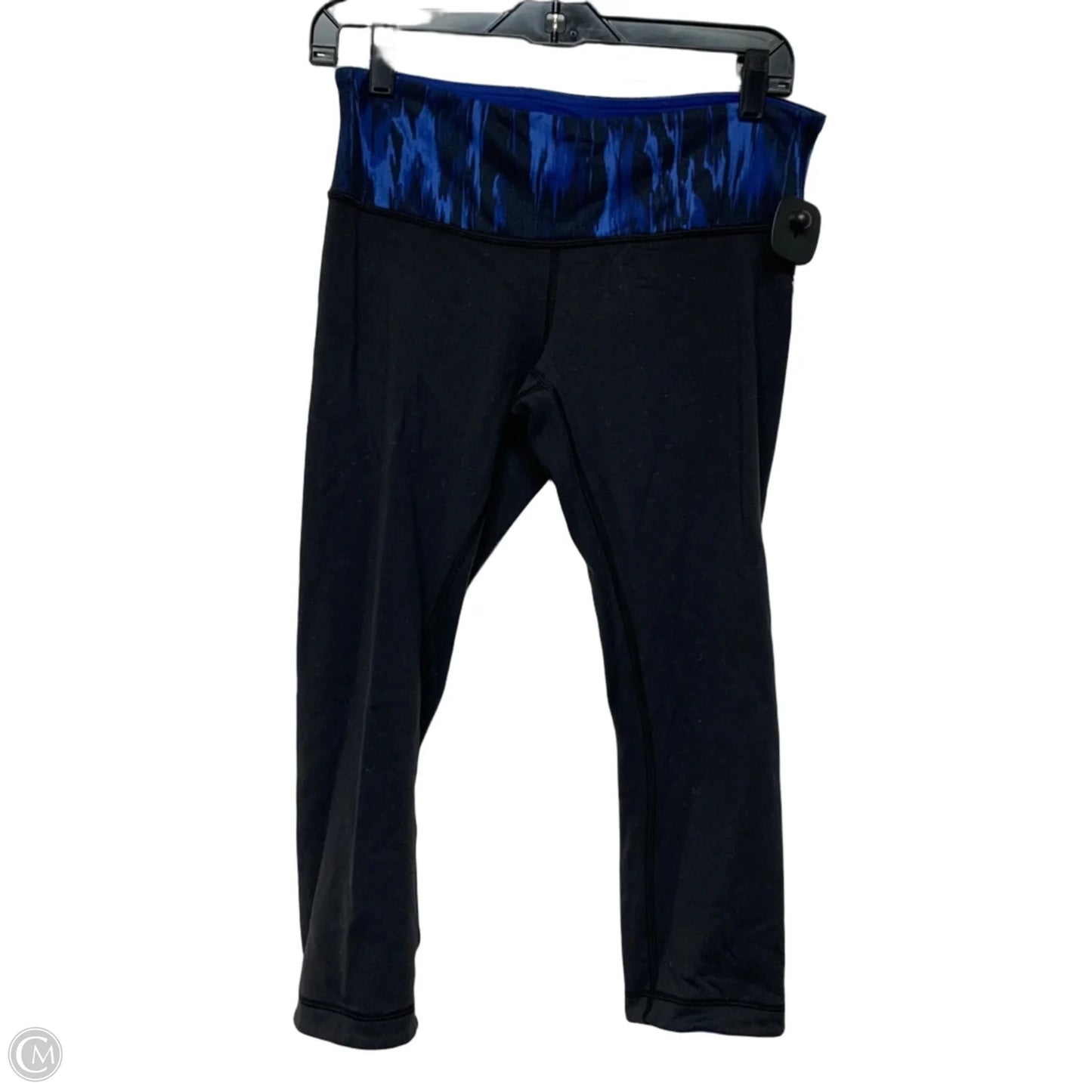 Athletic Leggings Capris By Lululemon In Black & Blue, Size: M