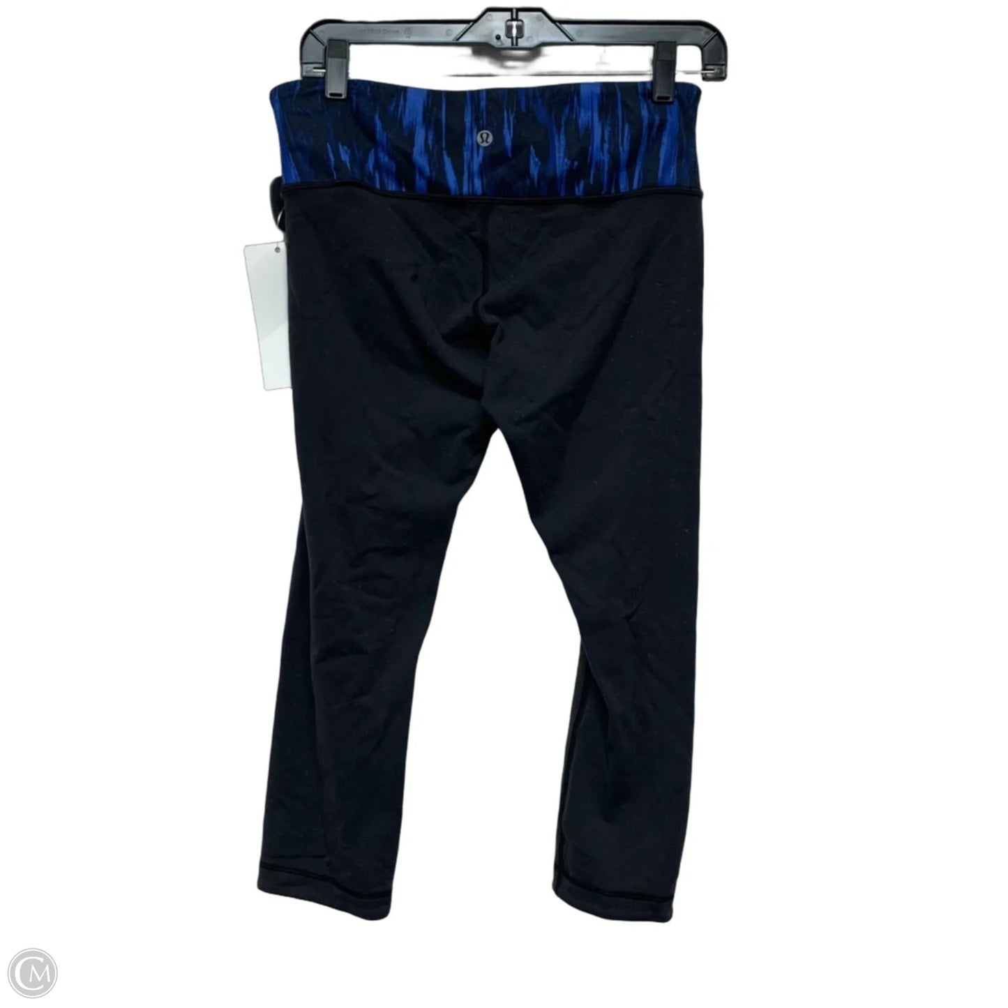 Athletic Leggings Capris By Lululemon In Black & Blue, Size: M