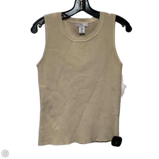 Top Sleeveless Designer By Halston In Beige, Size: M
