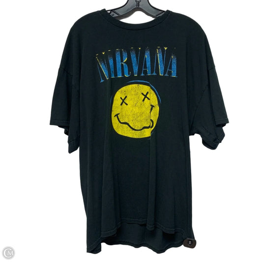 Top Short Sleeve By Nirvana In Black, Size: 2x