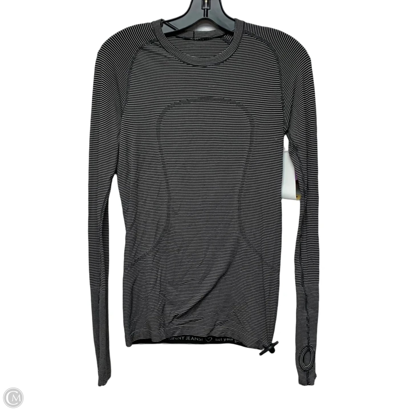 Athletic Top Long Sleeve Crewneck By Lululemon In Striped Pattern, Size: S