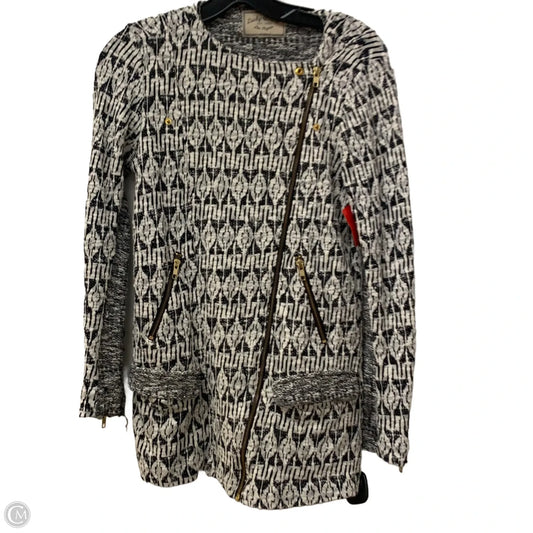 Jacket Moto By Lucky Brand In Black & White, Size: Xs