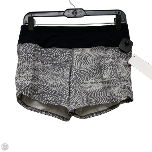 Athletic Shorts By Lululemon In Grey & White, Size: S