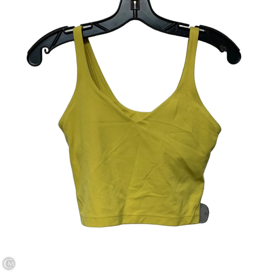 Athletic Bra By Lululemon In Yellow, Size: S