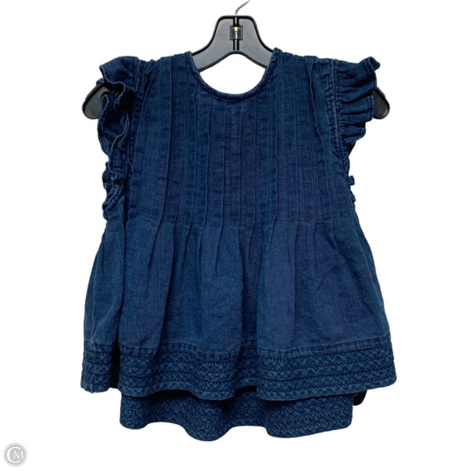 Top Short Sleeve By Pilcro In Blue Denim, Size: M