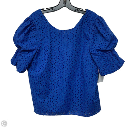 Top Short Sleeve Designer By Lilly Pulitzer In Blue, Size: L