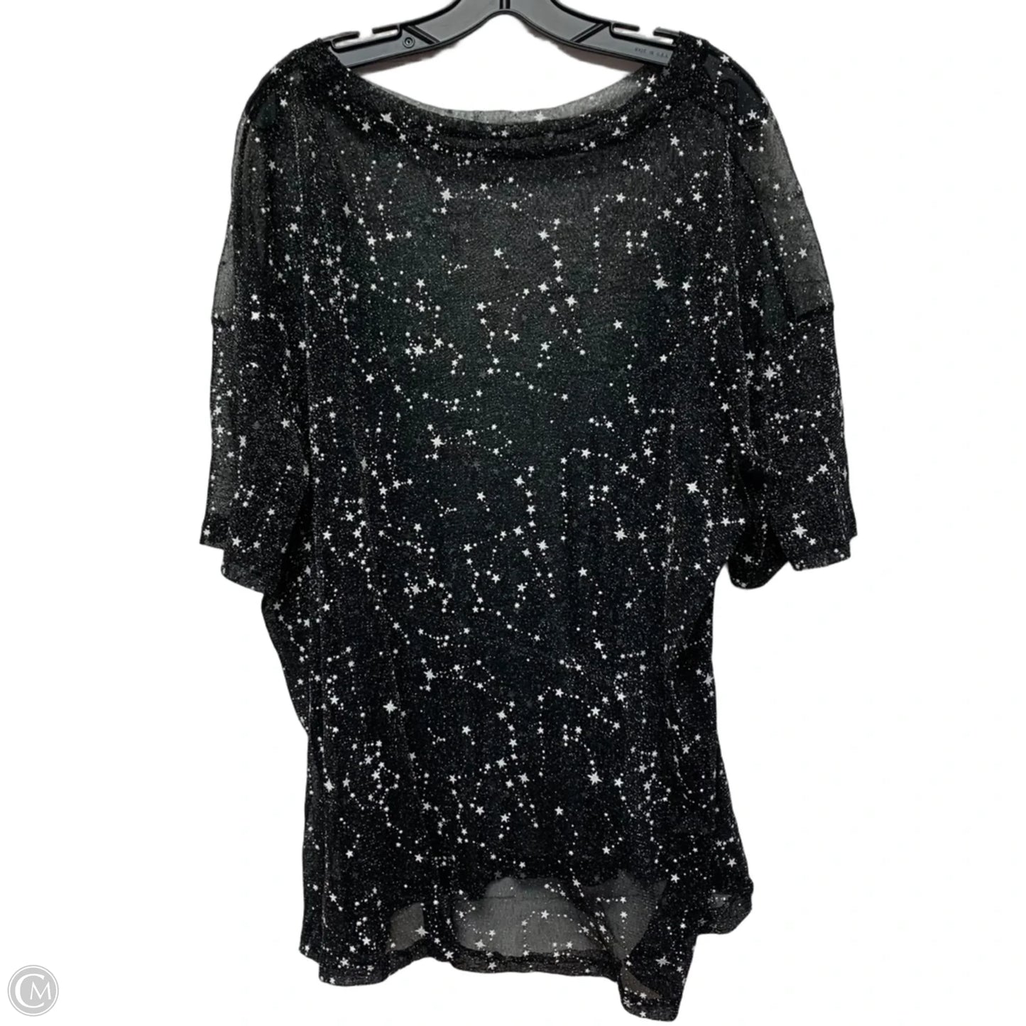 Top Short Sleeve By Clothes Mentor In Black & White, Size: Xl