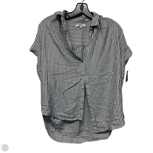 Top Short Sleeve By Madewell In Striped Pattern, Size: Xs