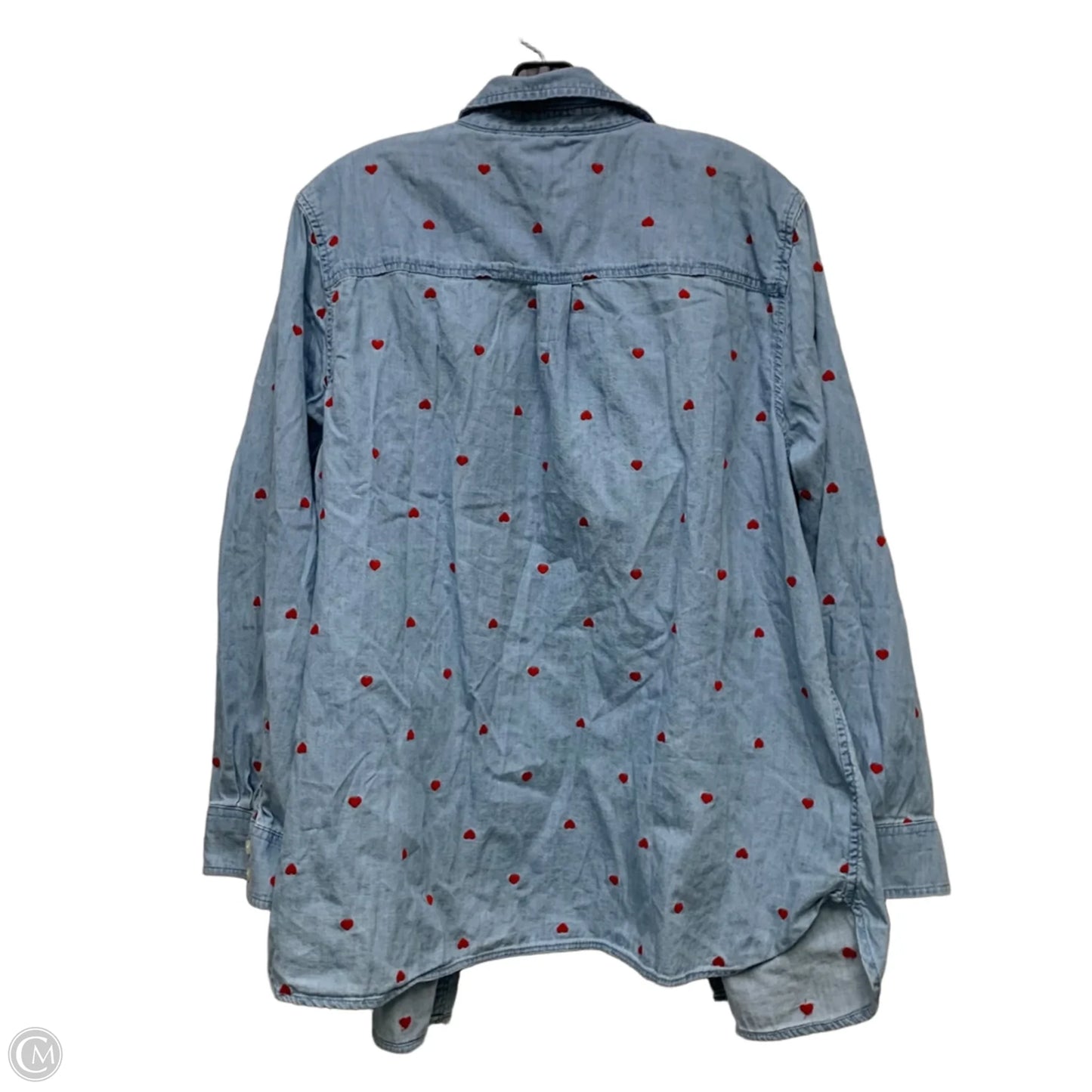 Top Long Sleeve By Talbots In Blue & Red, Size: 2x