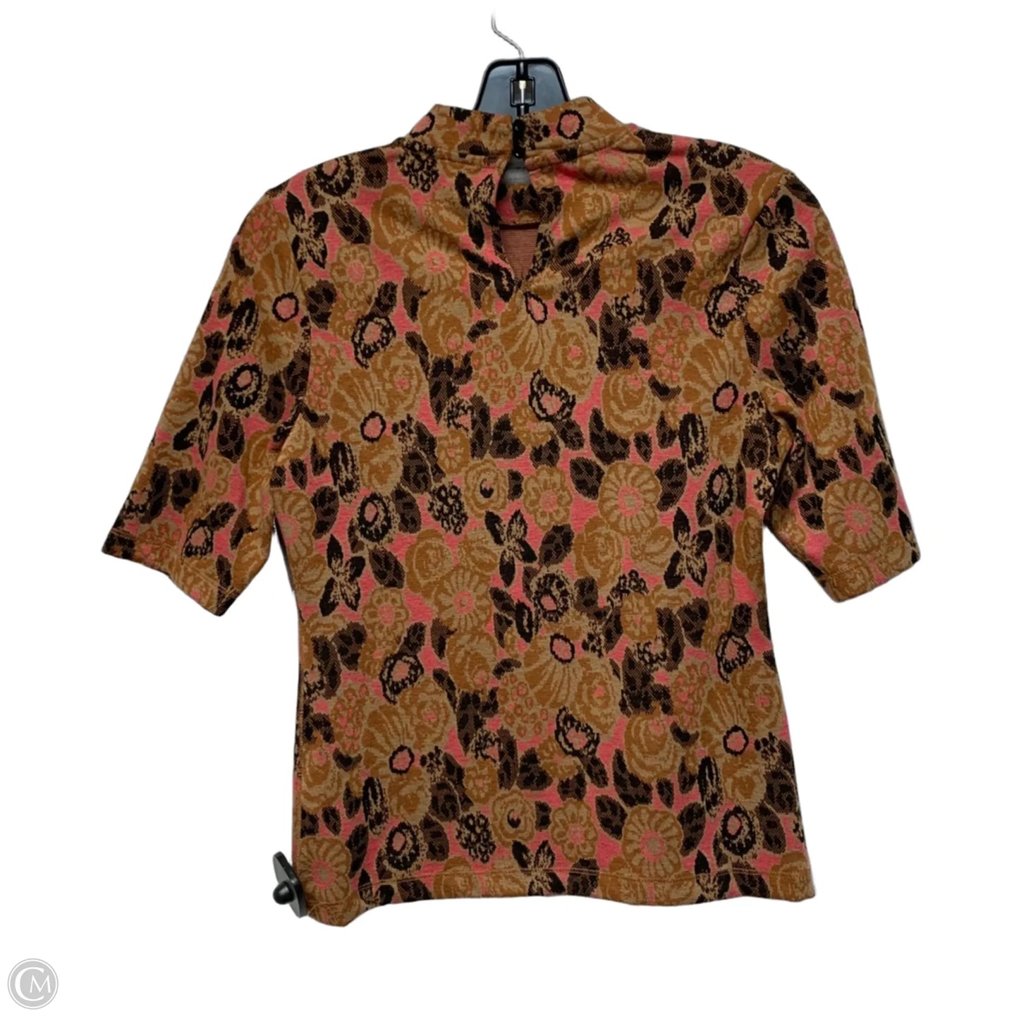 Top Short Sleeve By Maeve In Brown & Pink, Size: Xs