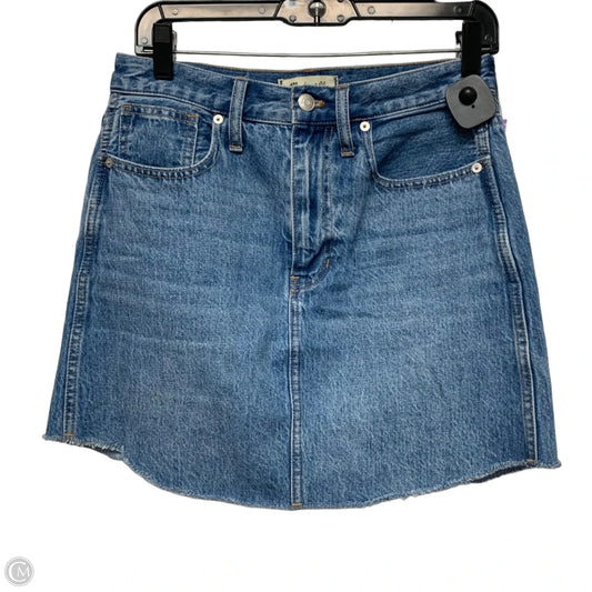 Skirt Mini & Short By Madewell In Blue Denim, Size: S
