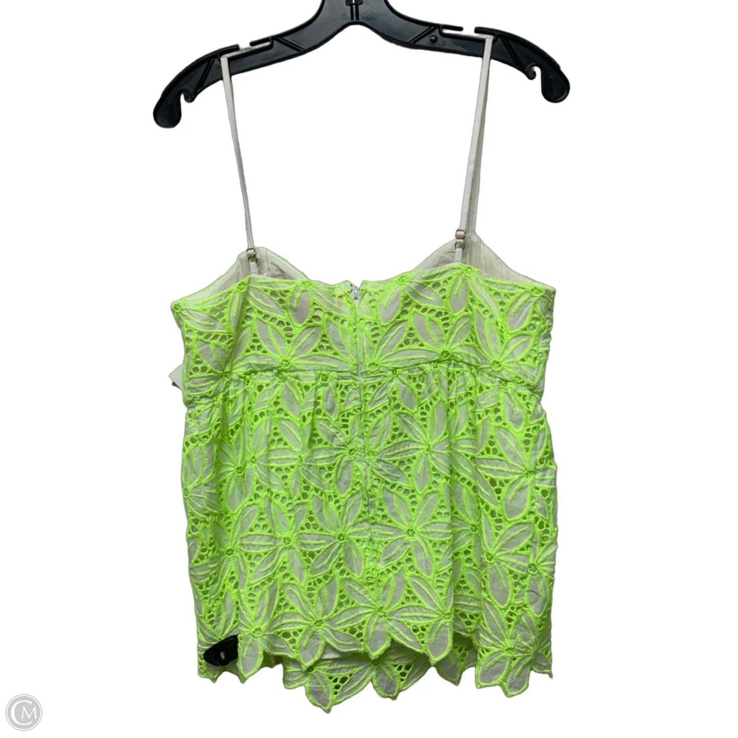 Top Sleeveless Designer By Lilly Pulitzer In Green & White, Size: S