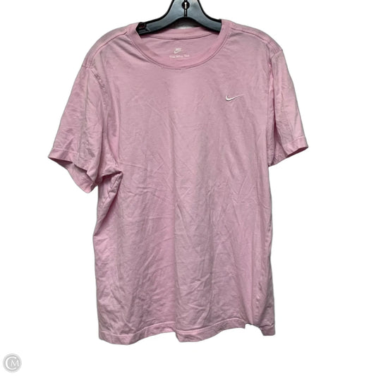 Top Short Sleeve By Nike Apparel In Pink, Size: L