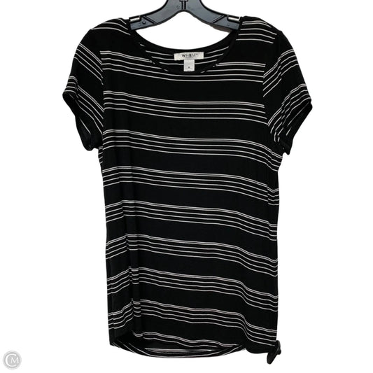 Top Short Sleeve By White House Black Market In Striped Pattern, Size: M