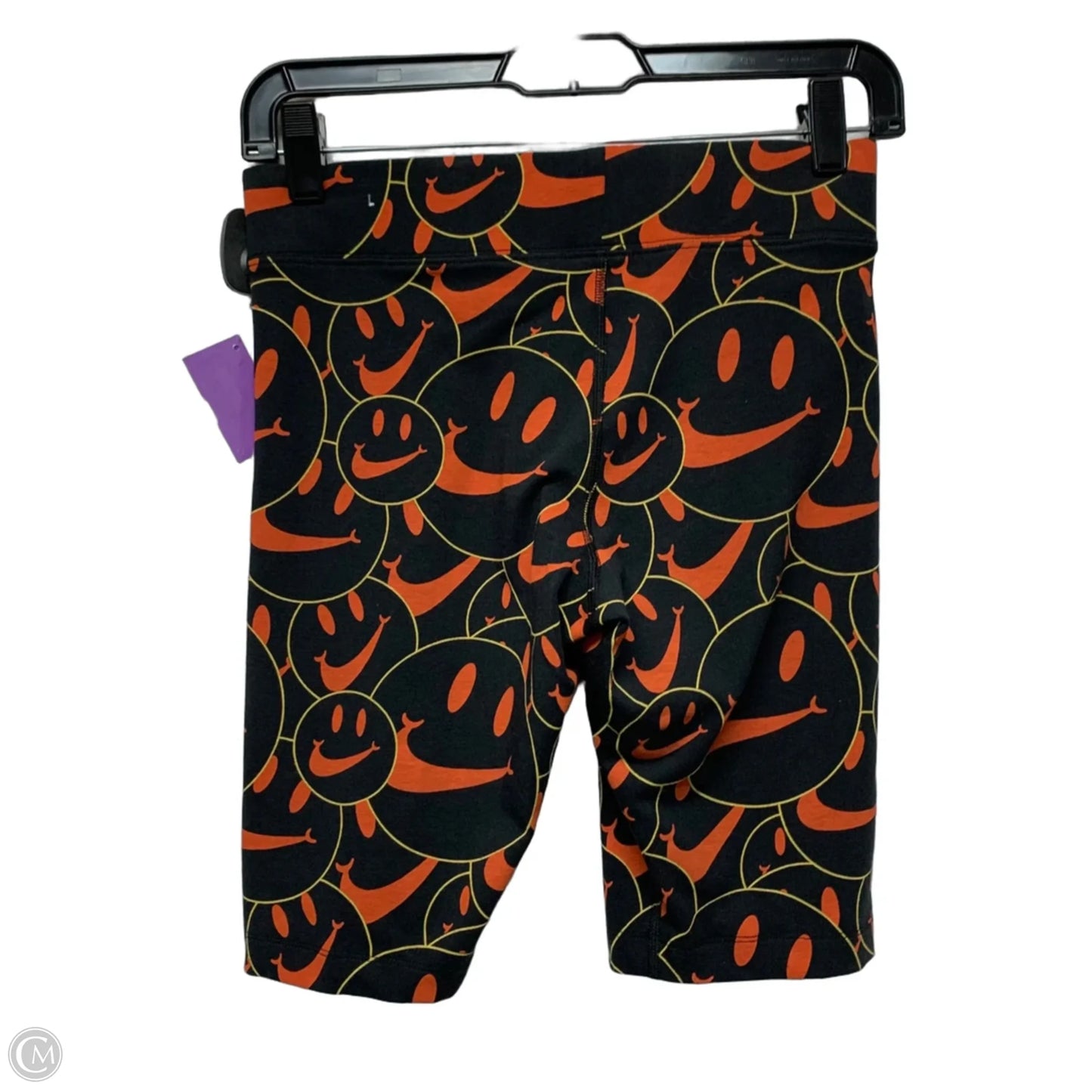 Athletic Shorts By Nike Apparel In Black & Orange, Size: S
