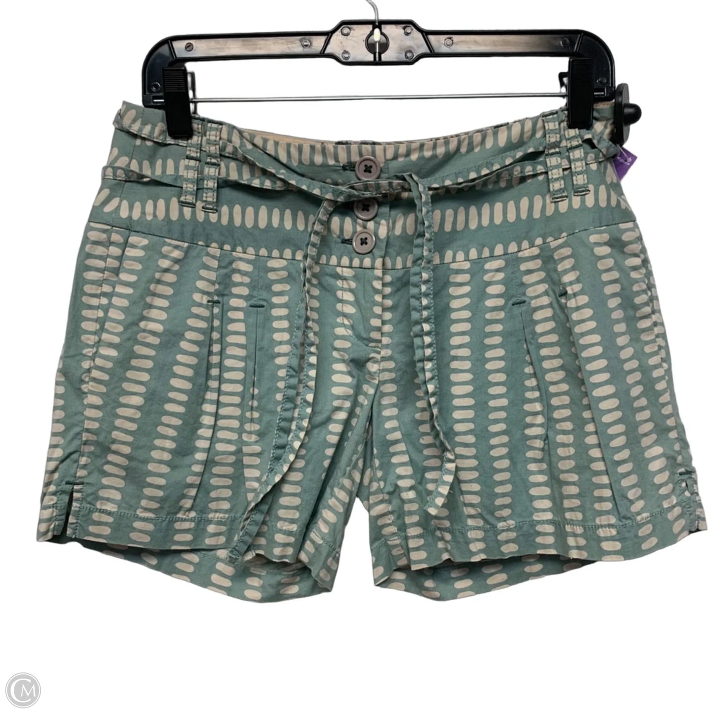 Shorts By Ett Taia In Green & White, Size: 2
