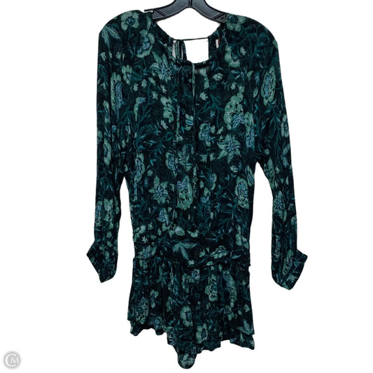 Romper By Free People In Black & Green, Size: Xs