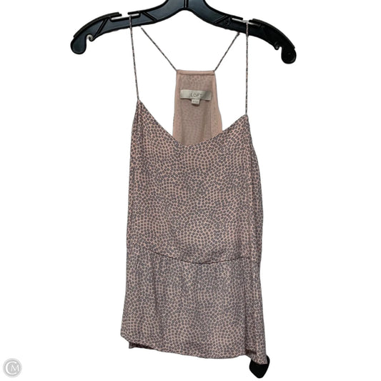 Blouse Sleeveless By Loft In Grey & Pink, Size: Xs